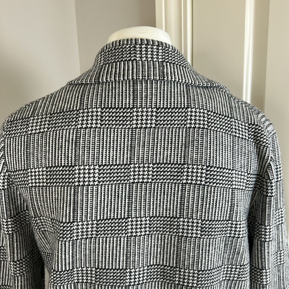 J Crew Sophie open-front sweater blazer in glen plaid Womens Black White Sz XS - Picture 7 of 11